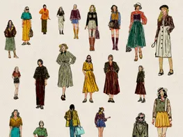 Soft Retro Elegance – Minimalist Woman Illustration Set preview picture