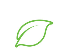 leaf logo green ecology nature element vector image