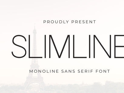 Slimline - Monoline Sans Serif Font