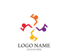 Community, network and social icon design template