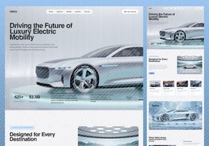 Luxury Electric Car Website UI Design | Futuristic Landing Page