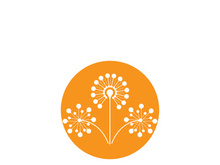 Dandelion flower logo vector
