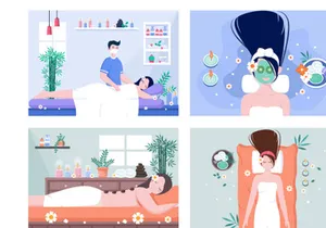 22 Massage and Body Spa Illustration