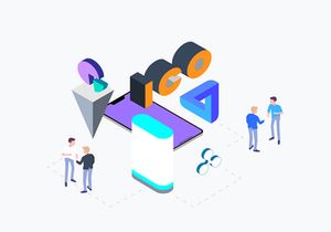 ICO Concept Isometric Graphic