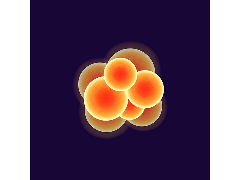 Cocci bacteria cell realistic vector illustration