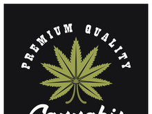 Mariuhana leaf symbol, marijuana or hemp icon, cannabis medical sign, weed drug vector illustration