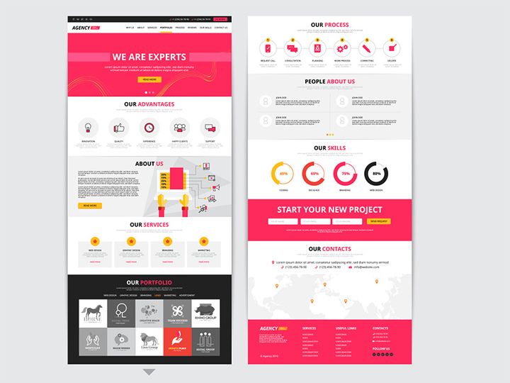 Agency One Page Landing Page ui