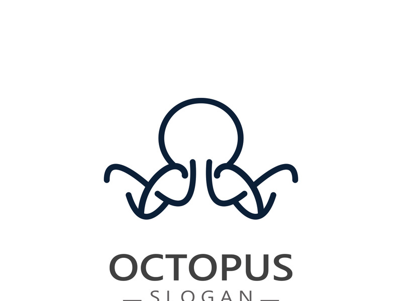 Octopus logo image design icon illustration animal vector