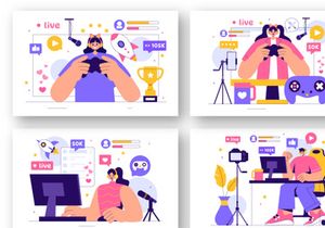 9 Video Game Streaming Illustration