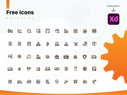 Free Icons (services) in Adobe XD "Vector"