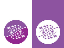 Fresh lavender flower logo vector flat design