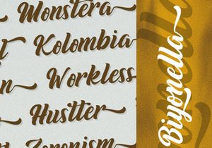 Biyonella - Retro Bold Script Font