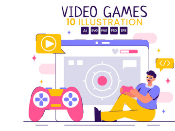 10 Professional Video Games Illustration preview picture