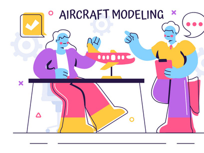 10 Aircraft Model Crafting Illustration