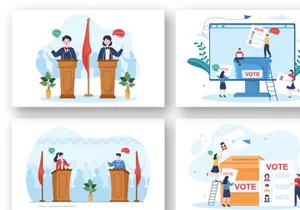 14 Political Candidate Design Illustration