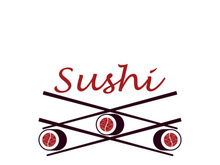 Sushi logo template vector icon for Japanese food illustration design