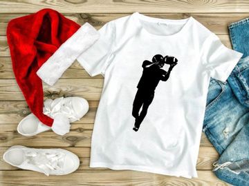 A silhouette of a person jumping and lifting dumbbells upwards in a dynamic motion preview picture