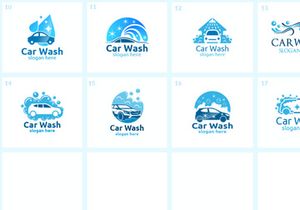 15+ Car Wash Logo Bundle