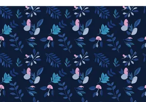 Abstract Trendy Exotic Jungle Plants Pattern