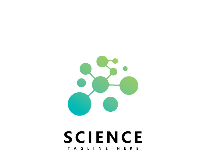 Molecule logo icon template for  science brand identity.