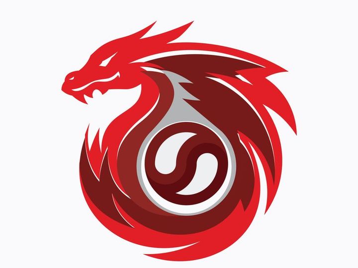 Dragon logo art illustration