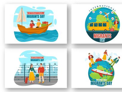 12 International Migrants Day Illustration