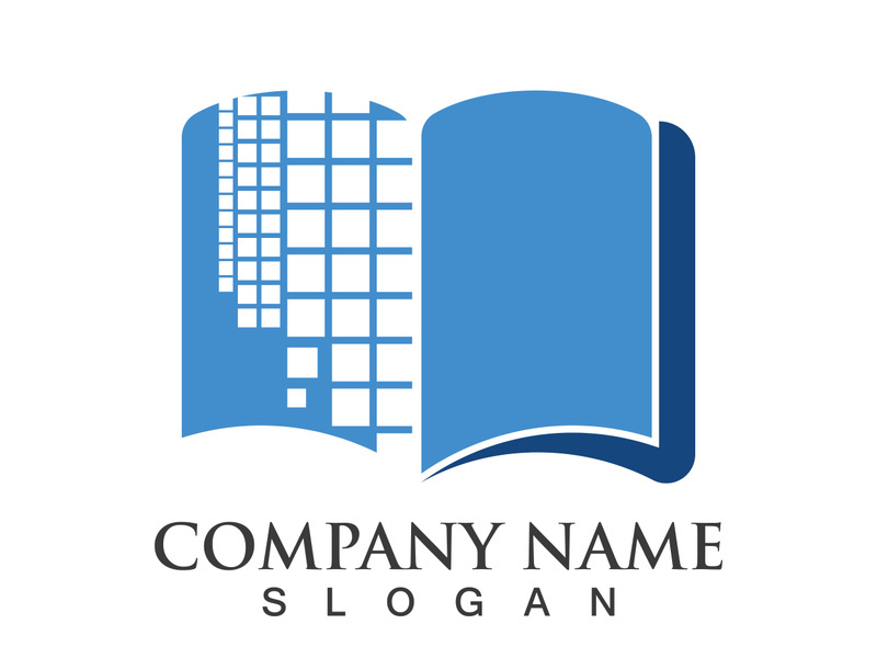 Digital book logo technology vector icon design