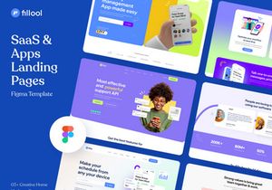 Fillool - SaaS & Apps landing pages Figma Template