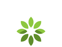 Green leaf ecology nature element vector icon