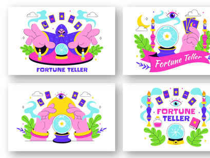 10 Fortune Teller Tarot Illustration