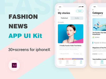 Fashion News UI Kit