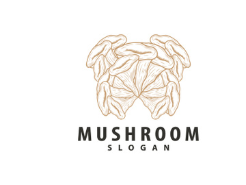 Mushroom Logo, Retro Minimalist Design, Food preview picture