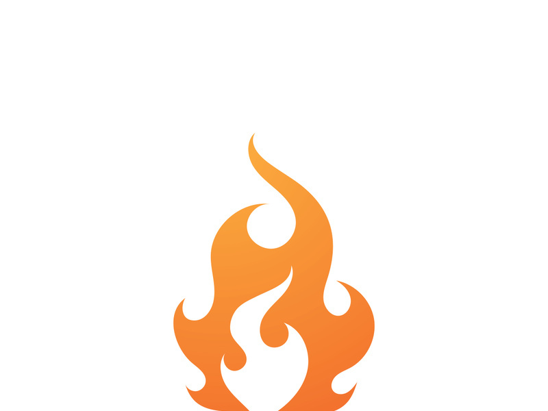 Fire flame logo vector illustration desig