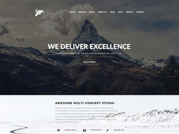 Maglic – One Page PSD Template preview picture