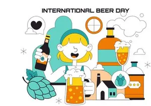 10 International Beer Day Illustration