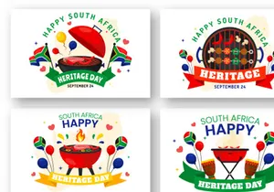 12 Heritage Day South Africa Illustration