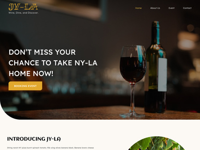 Wine Landing Page Interface - Figma