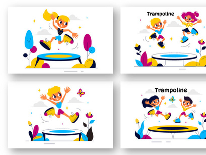 9 Trampoline Sport Illustration