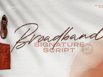 Free The Broadband Script Font preview picture