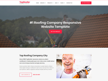Roofing Company Website Template preview picture