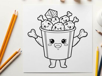 Cute popcorn bucket mascot happy vector illustration