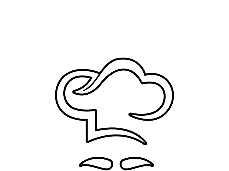 hat chef logo template vector illustration