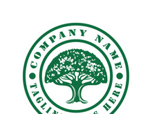 Root Leaf Family Tree of Life Oak Banyan Maple Stamp Seal Emblem Label logo design vector