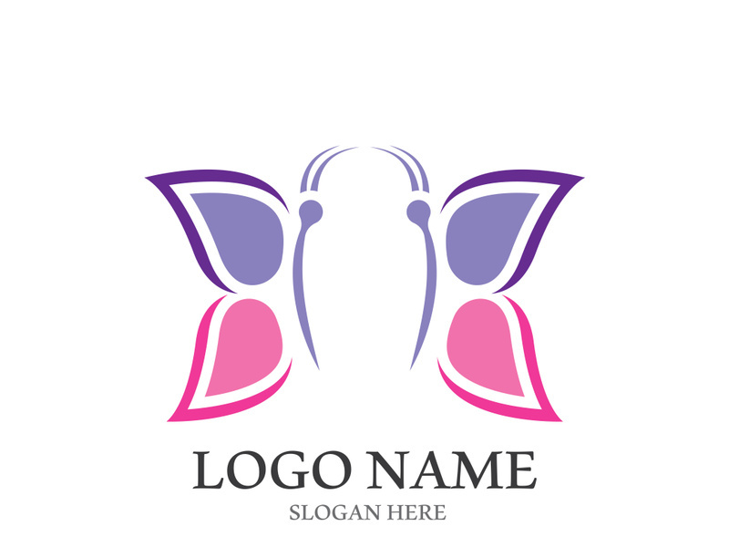 Butterfly logo icon vector design illustration