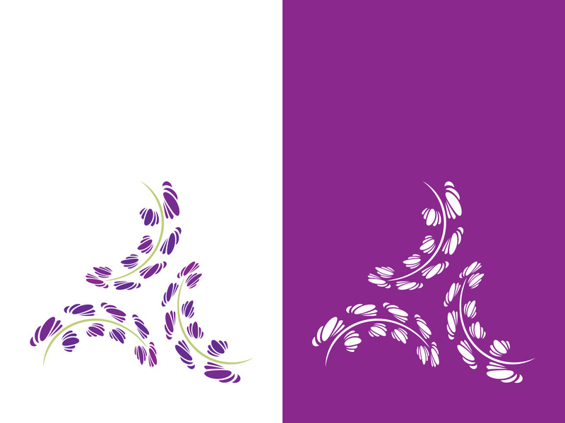 Fresh lavender flower logo vector flat design