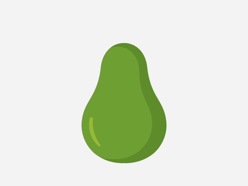 Avocado fruit logo template, healthy food symbols