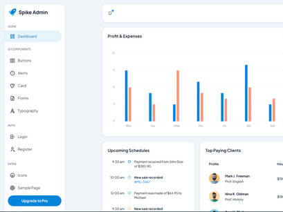 Spike Tailwind Free Admin Dashboard Template