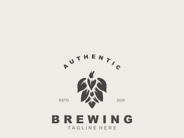 Brewery logo craft beer template design emblems beer cafe, bar, brewing company illustration preview picture