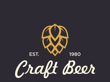 Premium quality vintage craft beer logo template. For badges, emblems, beer companies, bars, taverns.