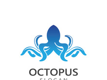 Octopus logo image design icon illustration animal vector